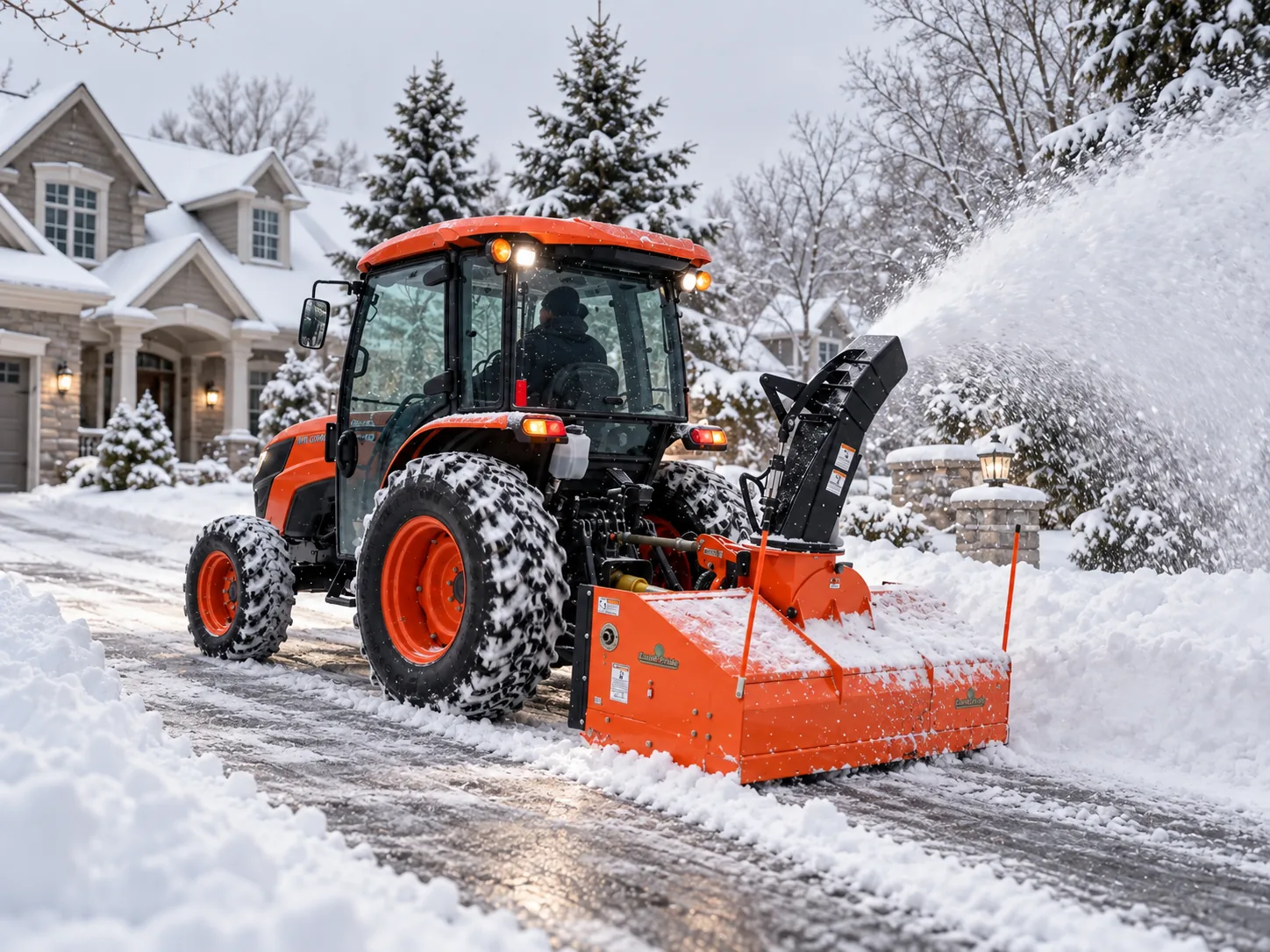 Snow blower throwing snow up and over the yard instead of piling it beside the driveway